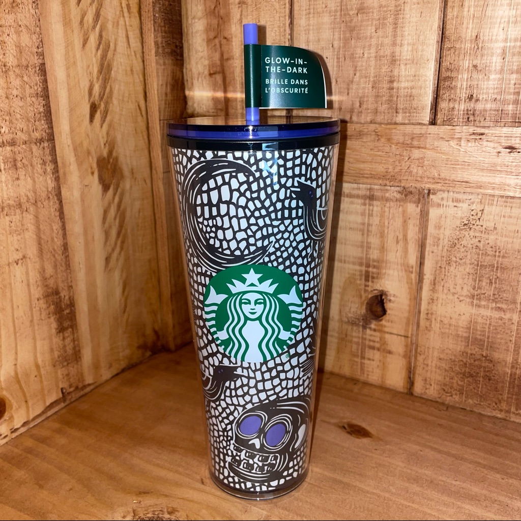 Starbucks Accessories | Starbucks Glow In The Dark Halloween Tumbler | Color: Black/White | Size: Os | Poshkids123's Closet